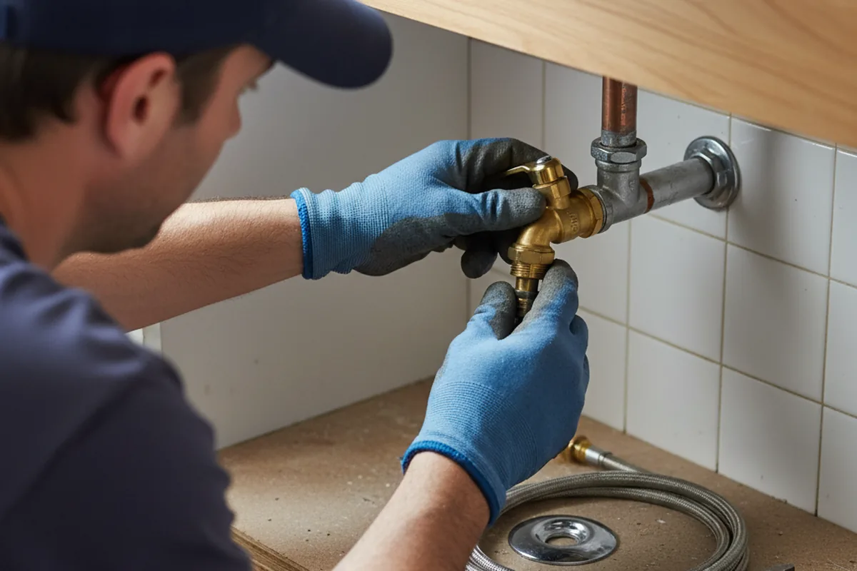 Shutoff valve and fitting work during Emergency Plumbing in Sylva